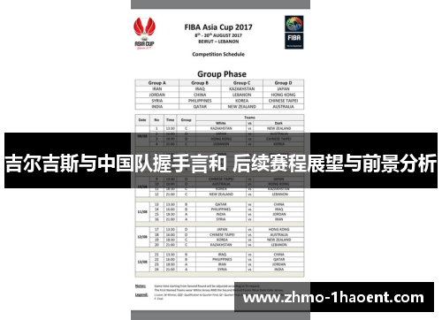 吉尔吉斯与中国队握手言和 后续赛程展望与前景分析