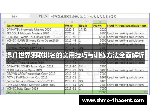 提升世界羽联排名的实用技巧与训练方法全面解析